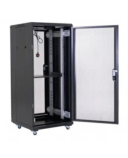 საკომუნიკაციო კარადა (რეკი) Finen, A36027 -  27U 600x1000 mm, წინა და უკანა პერფორირებული კარებით
