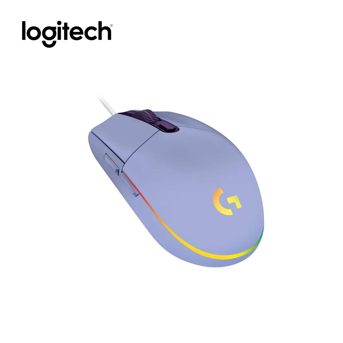 მაუსი - G203 Logitech Corded Gaming Mouse, RGB lighting, 200 – 8,000 dpi, 6 buttons, 2.1 m, USB- LILAC 1Y ( 910-005853 )