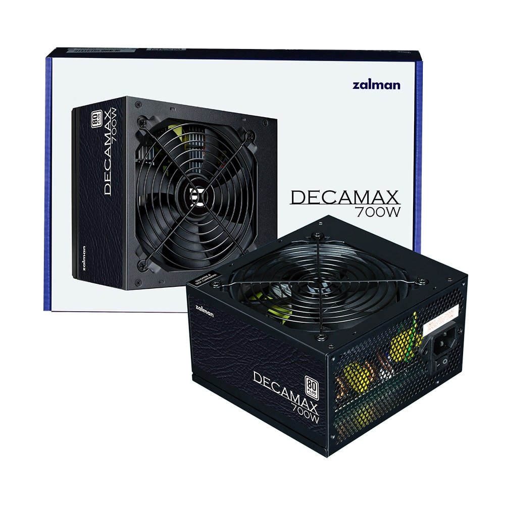 Zalman PSU Decamax  (700W) 85%, 80 Plus, 120мм, 1xMB 24pin(20+4), 1xCPU 8(4+4)+4pin, 3xMolex, 6xSATA, 4xPCIe 8pin(6+2)