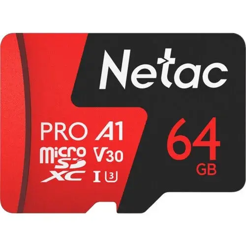 მეხსიერების ბარათი,  P500 Extreme Pro, NETAC, 64GB მიკრო SD. NT02P500PRO-064G-R