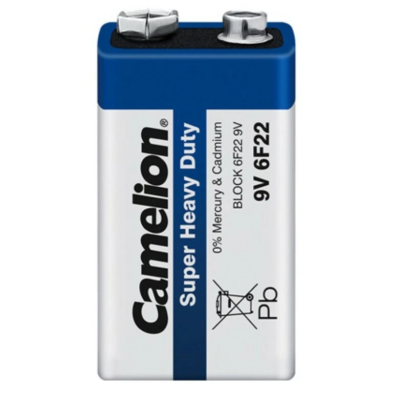 1377 Camelion Super HD ლურჯი 9V ელემენტი, 1ც შეკრა 6F22-SP1B