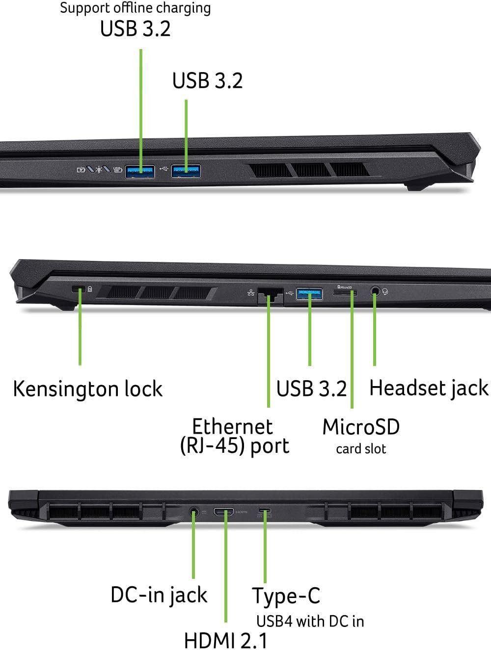 Acer Notebook Nitro V 16 ANV16-42 16" WQXGA IPS, AMD R7-260, 16GB, F1TB, NVD5060-8, Lin, black