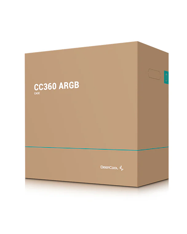 კომპიუტერის ყუთი CC360 ARGB Deepcool,   Mini-ITX / Micro-ATX , 7 Slots, USB3.0×1、USB2.0×1、Audio×1, Front: 2×120mm  Rear: 1×120mmFans,ATX PS2