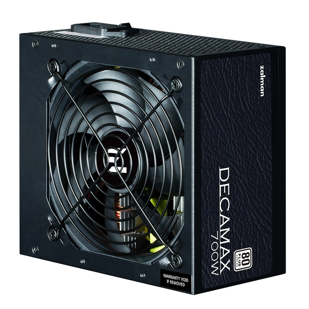 Zalman PSU Decamax  (700W) 85%, 80 Plus, 120мм, 1xMB 24pin(20+4), 1xCPU 8(4+4)+4pin, 3xMolex, 6xSATA, 4xPCIe 8pin(6+2)