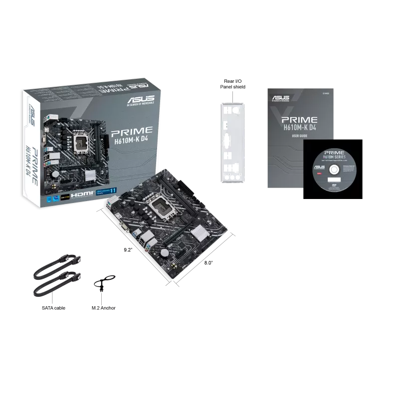 დედა დაფა: Asus PRIME H610M-K D4 2DDR4 LGA1700 - 90MB1A10-M0EAY0