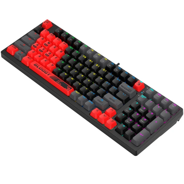 კლავიატურა: A4tech Bloody S98 RGB Mechanical Gaming Keyboard Red Switch US Layout Sports Red