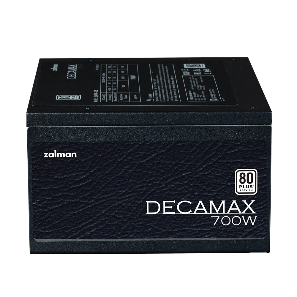 Zalman PSU Decamax  (700W) 85%, 80 Plus, 120мм, 1xMB 24pin(20+4), 1xCPU 8(4+4)+4pin, 3xMolex, 6xSATA, 4xPCIe 8pin(6+2)