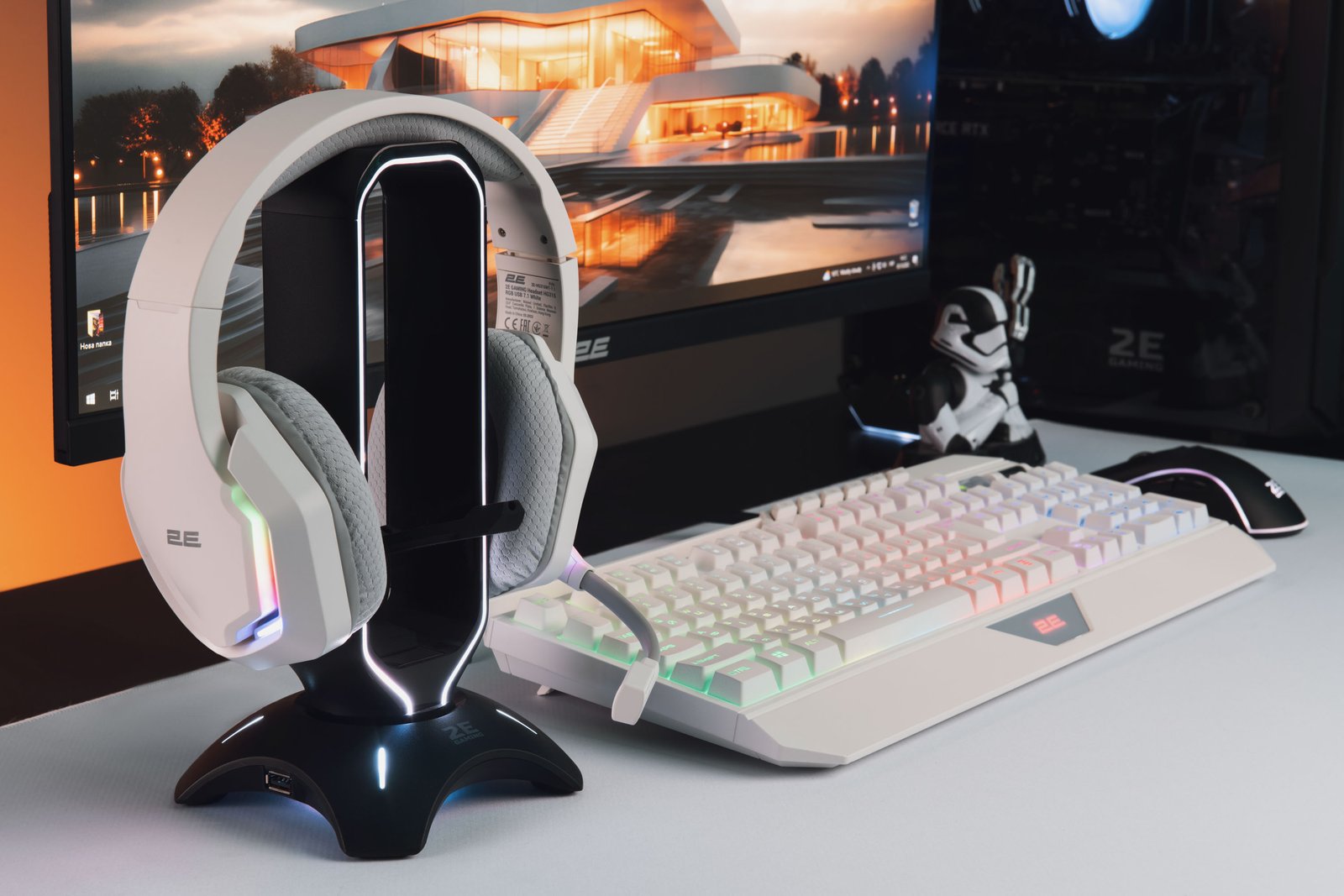 2E GAMING Headset HG315, 7.1, USB-A, RGB, 2m, white