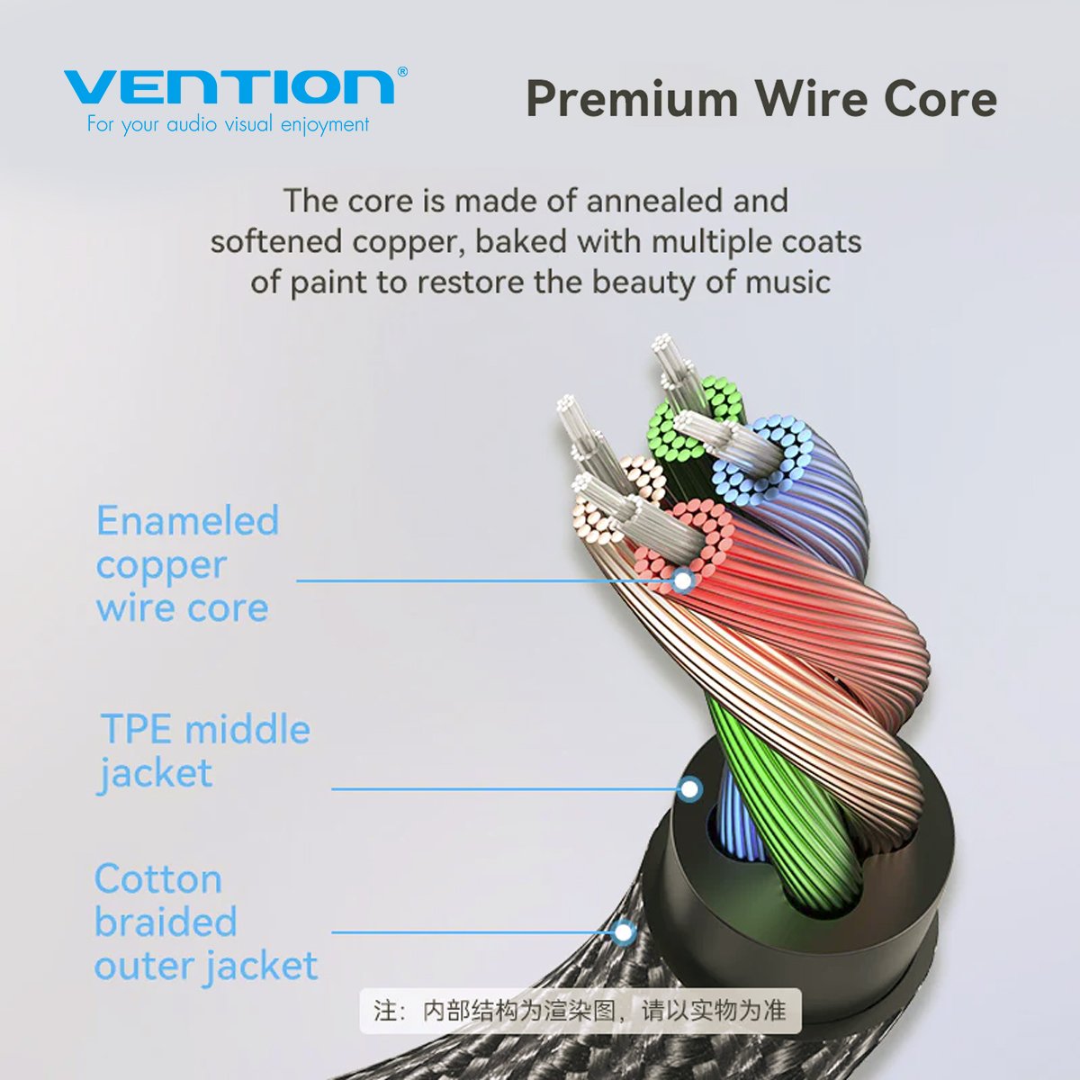 VENTION BHCBI Cotton Braided TRRS 3.5mm Male to 3.5mm Female Audio Extension Cable 3M Black Aluminum Alloy Type