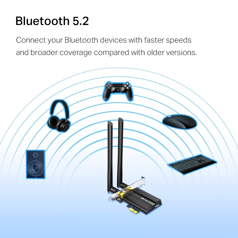 რადიო ქსელი Archer TX50E,TP-Link, AX3000 Wi-Fi 6 Bluetooth 5.2 PCIe Adapter