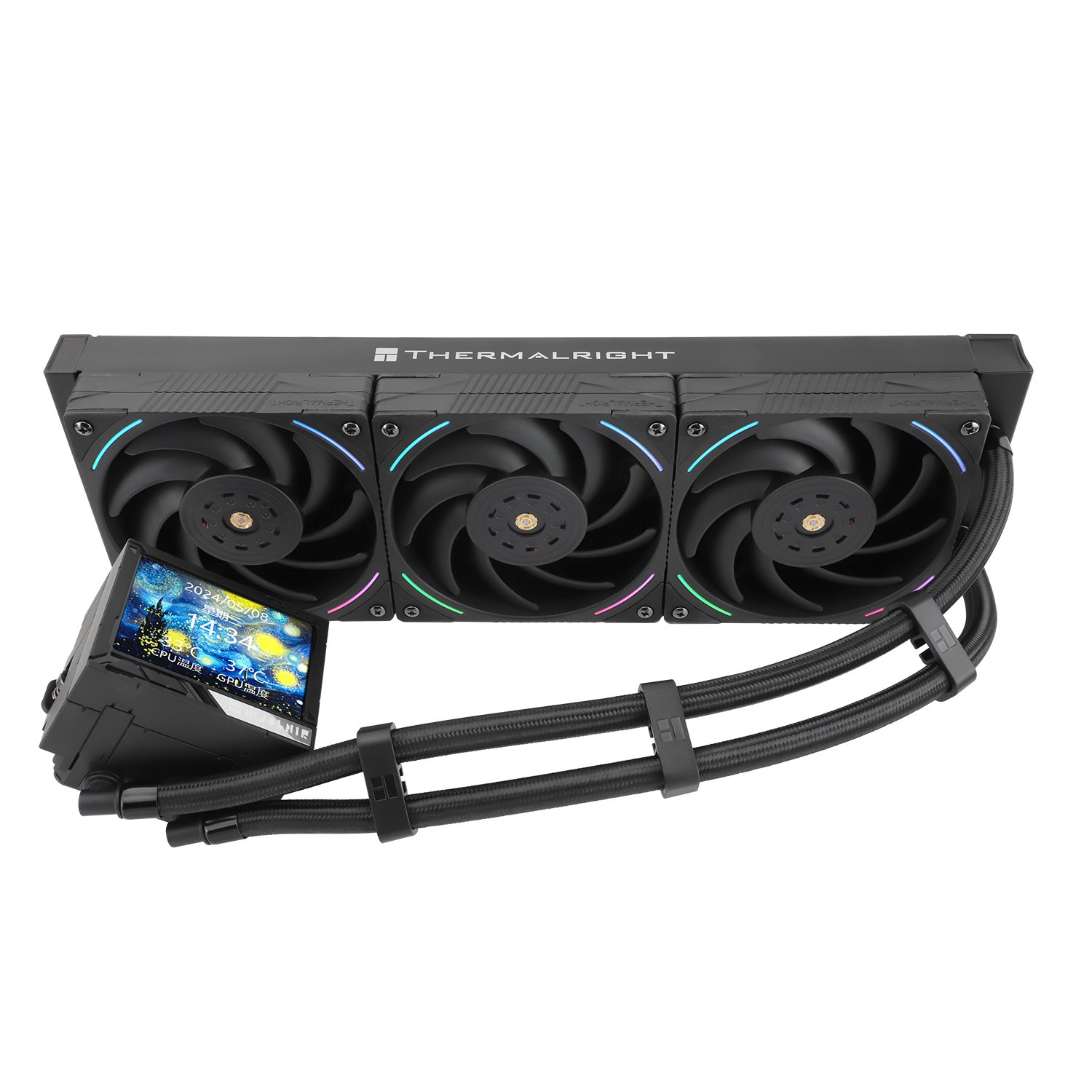 ქულერი: THERMALRIGHT Mjolnir Vision 360 BLACK ARGB CPU Universal Cooler (in bulk)