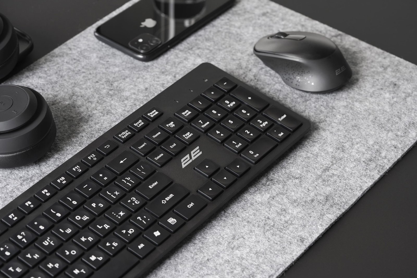 2E Keyboard membrane KS260 106key, WL, EN/UK, black