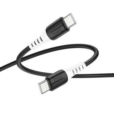Android/ X122 Benefit silicone charging data cable Type-C(packaged) Black