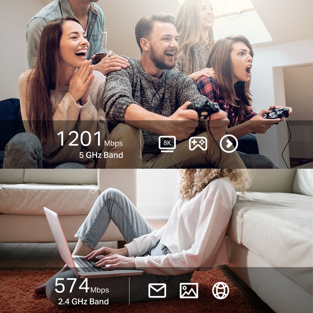 Archer TX20U Plus, TP-Link, AX1800 Dual Antennas High Gain Wireless USB Adapter, 1-meter USB 3.0 Cable