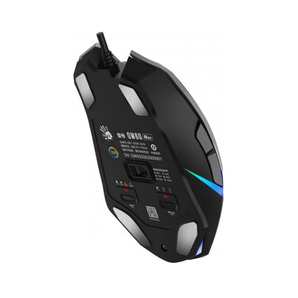მაუსი: A4tech Bloody W60 Max RGB Gaming Mouse Gun Grey