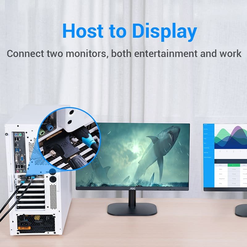 VENTION ECDB0 DVI(24+1) Male to HDMI Female Adapter Black