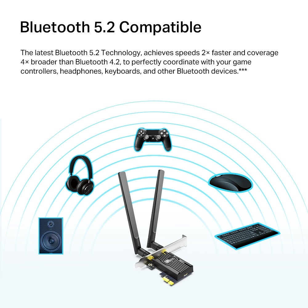 Archer TX20E, TP-Link, AX1800 Wi-Fi 6 Bluetooth 5.2 PCIe Adapter