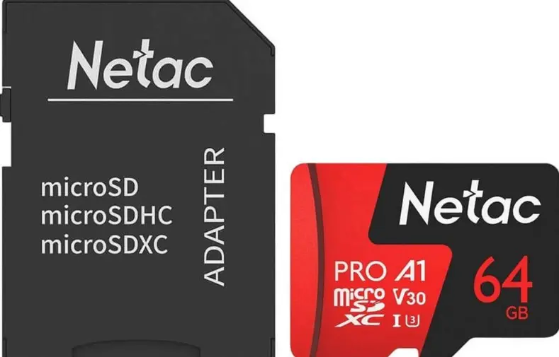 მეხსიერების ბარათი,  P500 Extreme Pro, NETAC, 64GB მიკრო SD. NT02P500PRO-064G-R