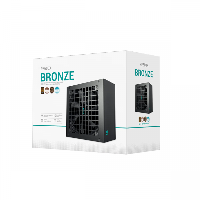 PF600X DEEPCOOL 600W Power Supply 80PLUS Bronze DESTROYERS ATX2.52
