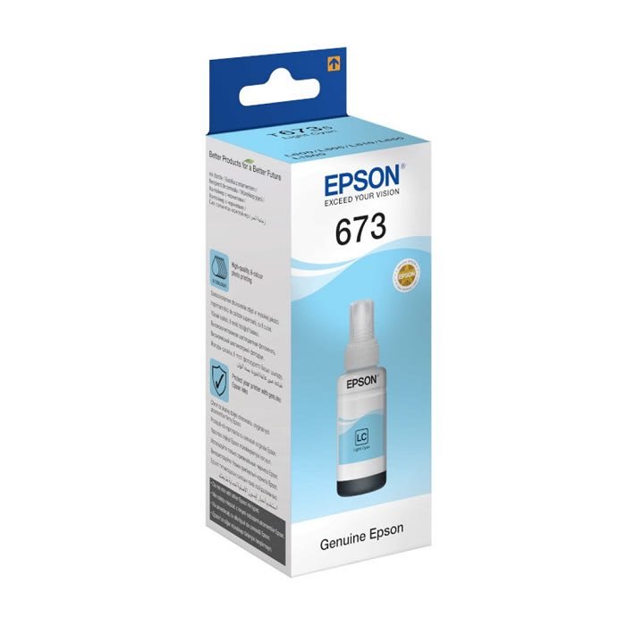Epson კარტრიჯის მელანი L800/L805/L1800/L850 Light Cyan ink bottle 70ml T6735, C13T67354A