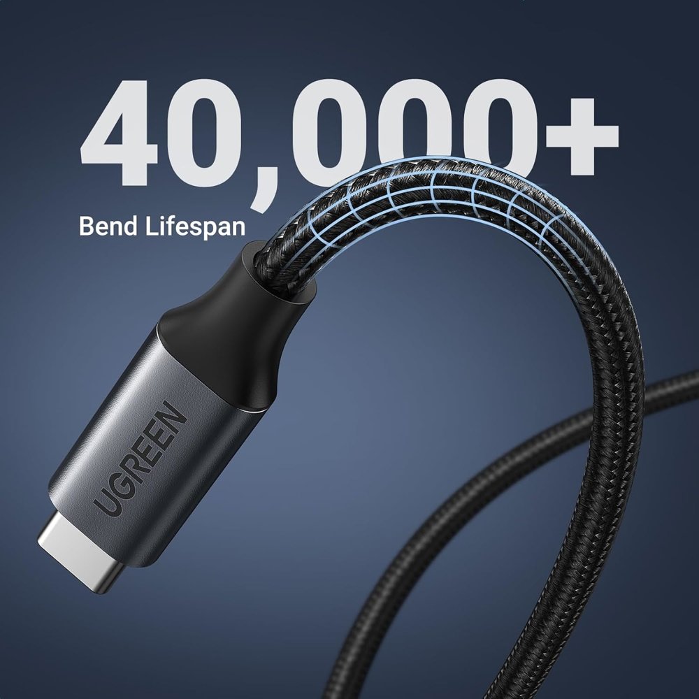 USB ადაპტერი UGREEN US372 (45191), 100W, Type-C Extension Cable, 1m, Black