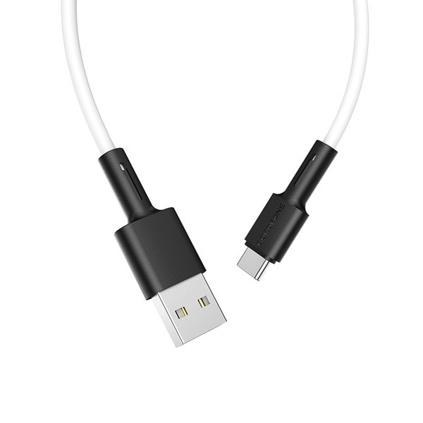 BOROFONE BX31 Soft silicone charging data cable for Type-C white