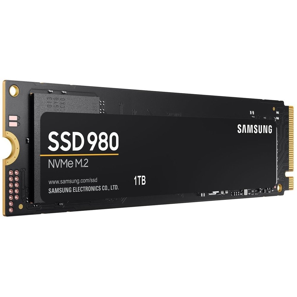 მყარი დისკი,  980 1TB, SAMSUNG, PCIe 3.0 NVMe M.2, r/w 3500/3000, 600 TBW. MZ-V8V1T0BW