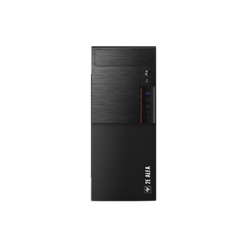 2E PC case Alfa E190-3U without PSU, 2xUSB3.0, 1xUSB2.0, VGA 320mm, ATX, black