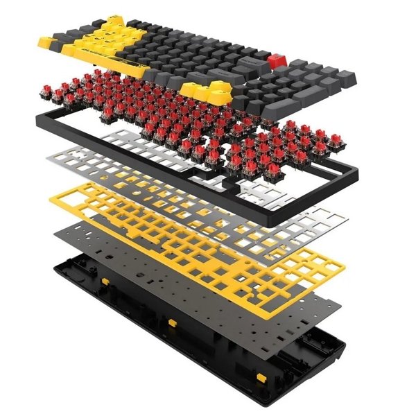 კლავიატურა: A4tech Bloody S98 RGB Mechanical Gaming Keyboard Red Switch US Layout Sports Lime