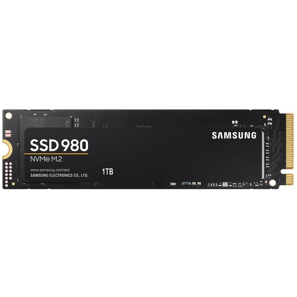 მყარი დისკი,  980 1TB, SAMSUNG, PCIe 3.0 NVMe M.2, r/w 3500/3000, 600 TBW. MZ-V8V1T0BW