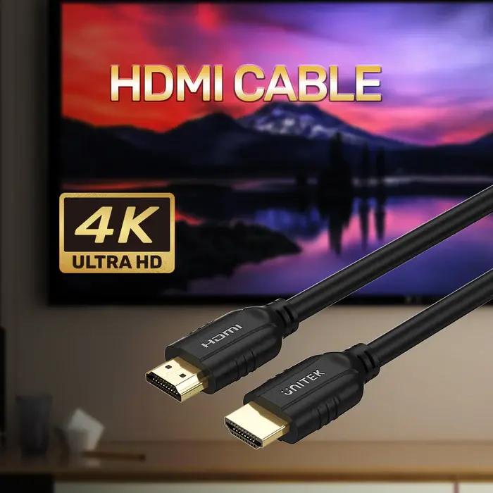 კაბელი, C11079BK-3M, UNITEK, 3M, HDMI 2.0 Male to Male.