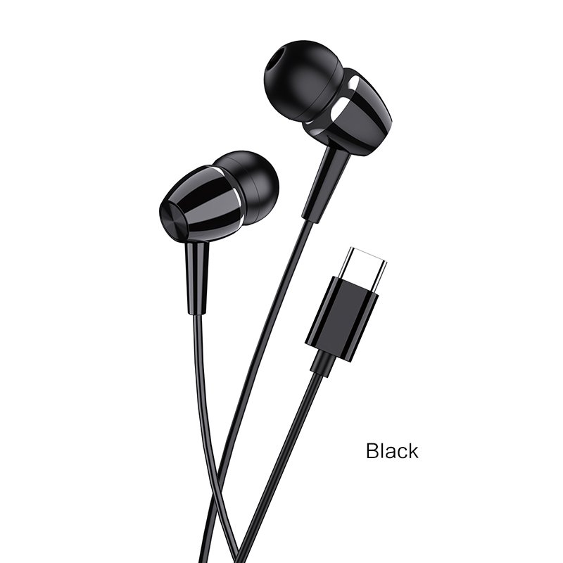 JOKADE JD044 NANJING Type-C wire-controlled digital earphone with mic Black