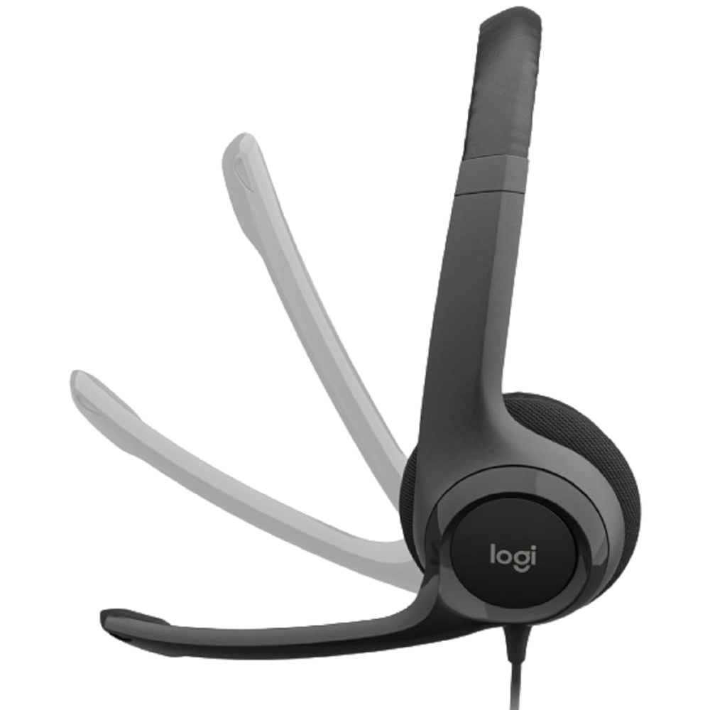 H390, LOGITECH H390 Corded Headset mic - BLACK USB (1.9 m) (L981-000406)