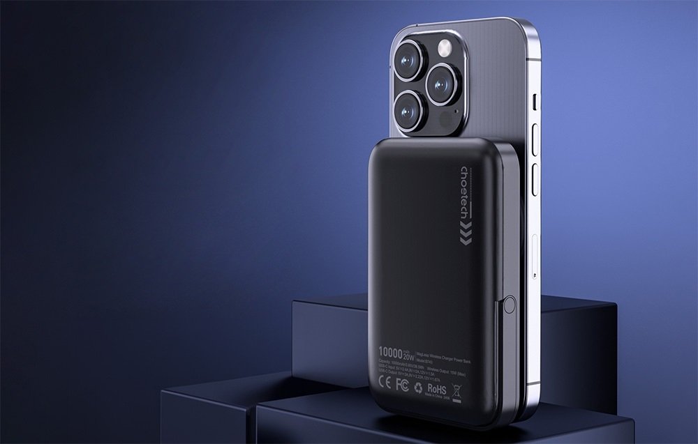 Choetech B743 10000mAh Magnetic Wireless PD20W Power Bank Black