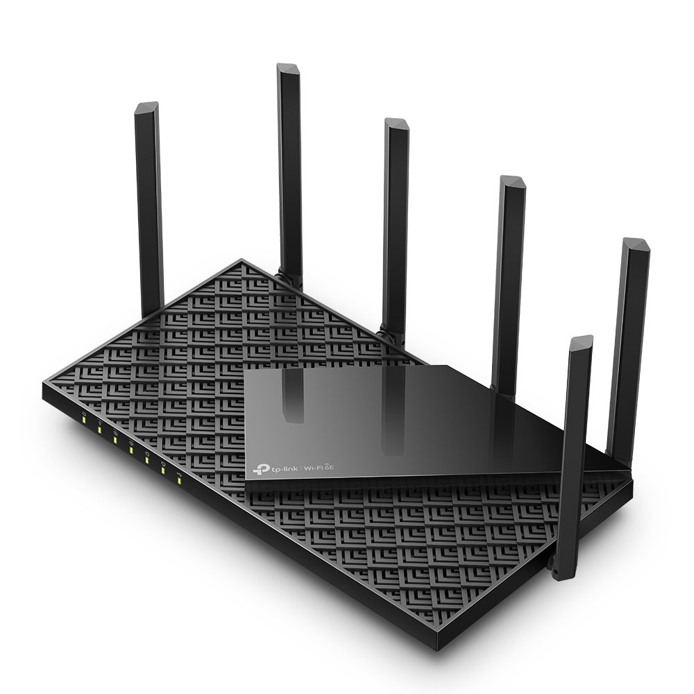როუტერი -Archer AXE75, TP-Link, AXE5400 Tri-Band Wi-Fi 6E Router up to 5400 Mbps, WPA3, 1×Gg WAN/4× Gg LAN, 1× USB3.0, 2.4 GHz, 5 GHz, 6 GHz