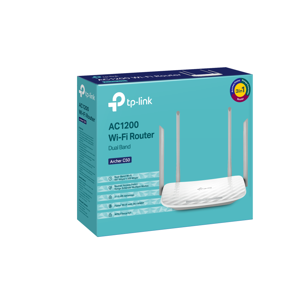 Archer C50, TP-Link,AC1200 Wireless Dual Band Router