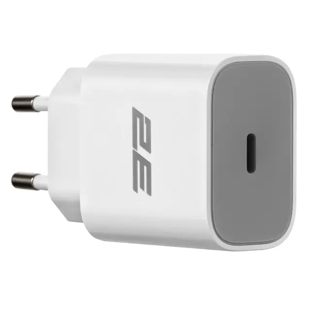 2E Wall Charger 25W USB-C PD, white