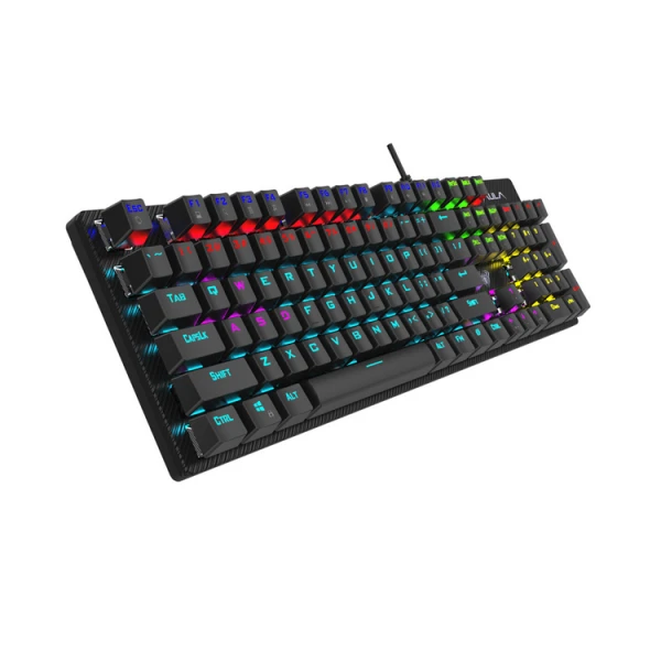 კლავიატურა: AULA S2022 RGB Wired Gaming Mechanical Keyboard Black (Blue Switch)