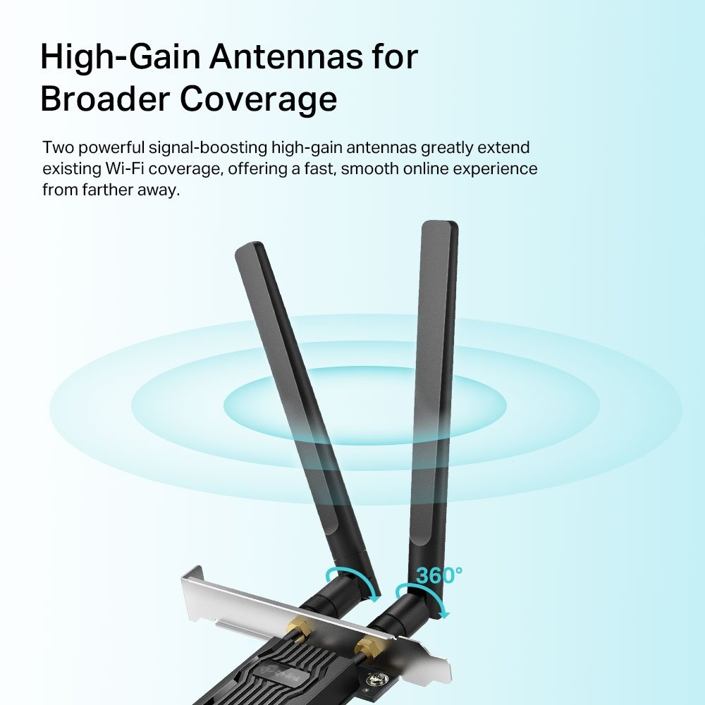 Archer TX20E, TP-Link, AX1800 Wi-Fi 6 Bluetooth 5.2 PCIe Adapter