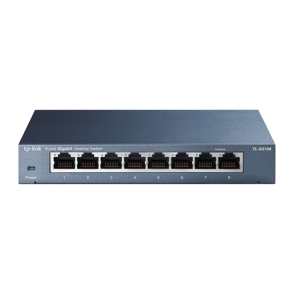 ქსელის გამანაწილებელი  TL-SG108, TP-Link, 8-Port 10/100/1000Mbps Desktop Switch