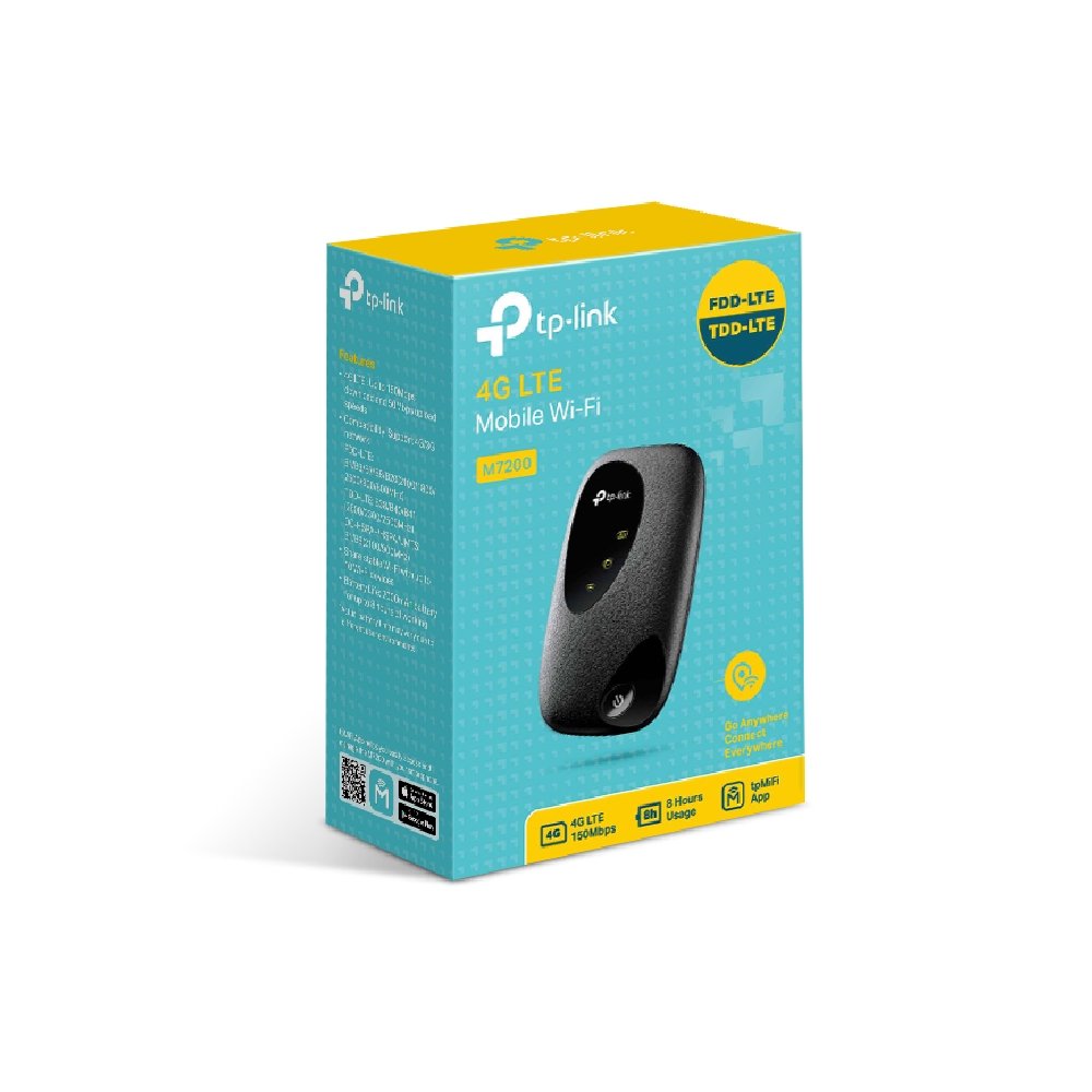 როუტერი, რადიო ქსელი M7200, TP-Link, 4G LTE Mobile Wi-Fi