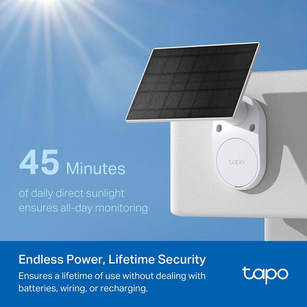 კამერა, Tapo C410 KIT, TP-Link, 2K,3MP გაფართოების  გარე გამოყენების მზის ენერგიაზე მომუშავე  ღამის ხედვით .