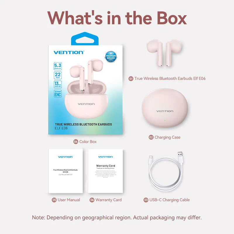 VENTION NBKS0 True Wireless Bluetooth Earbuds Elf E06 Blue