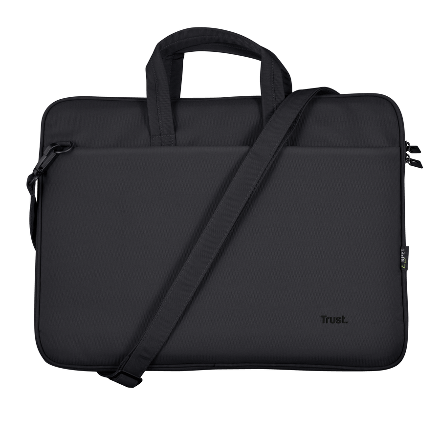 24447 TRUST BOLOGNA LAPTOP BAG 16″ ECO BLACK