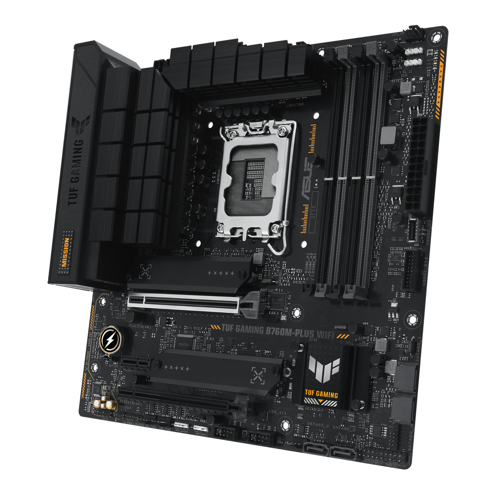ASUS Motherboard TUF GAMING B760M-PLUS WIFI II s1700 B760 4xDDR5 M.2 HDMI DP Wi-Fi BT mATX