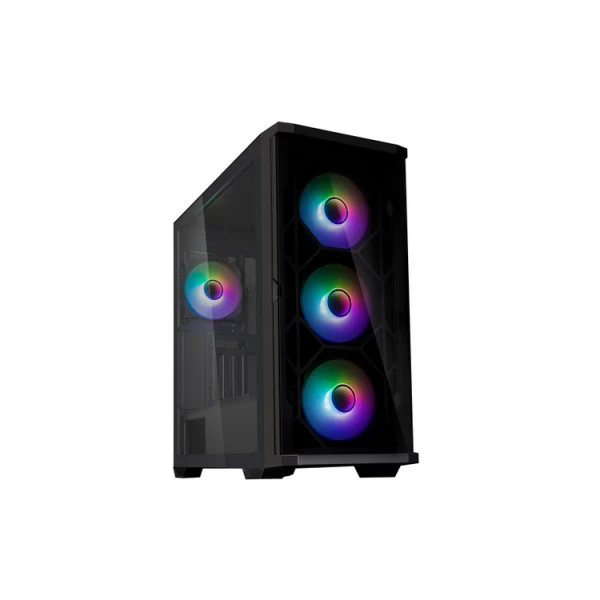 Zalman PC case Z10 Duo without PSU, 2xUSB3.0, 1xUSB Type-C, 3x140mm ARGB, 1x120mm ARGB, VGA 395mm, LCS ready, TG Side Panel, EATX, black