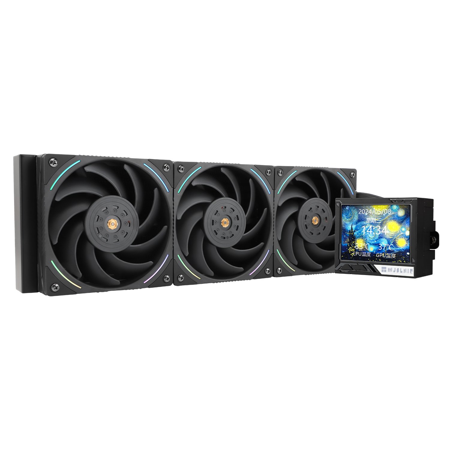 ქულერი: THERMALRIGHT Mjolnir Vision 360 BLACK ARGB CPU Universal Cooler (in bulk)