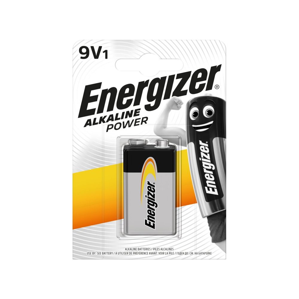 7409 Energizer Alkaline Power 9V ელემენტი, 1ც შეკრა 6LF22-BP1 (E300127700)