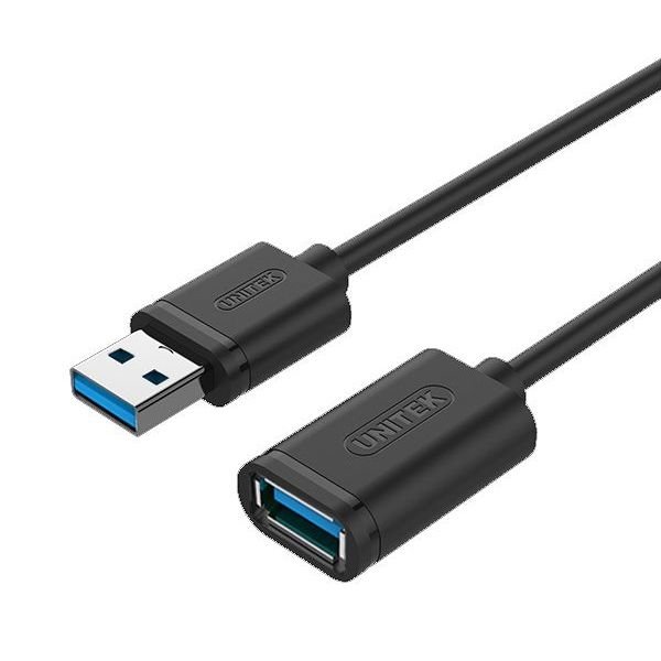 USB-კაბელი Y-C458GBK,UNITEK 1.5M, USB3.0 Type-A (M) to Type-A (F) Cable