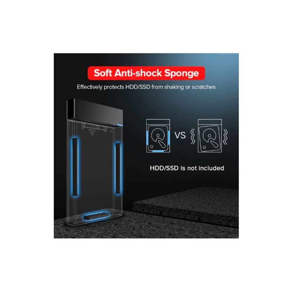 მყარი დისკის ქეისი Ugreen  60353 Enclosure 2.5 SATA to USB 3.0 Hard Drive Adapter Enclosure for SSD Drive HDD Box Type C 3.1 Enclosure HD External